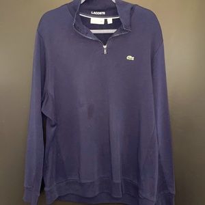 Lacoste 1/4 zip mens pullover, size 8